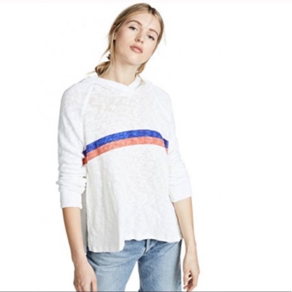 NWT Sundry Stripe slit sided hoodie size 2 - Picture 2 of 10